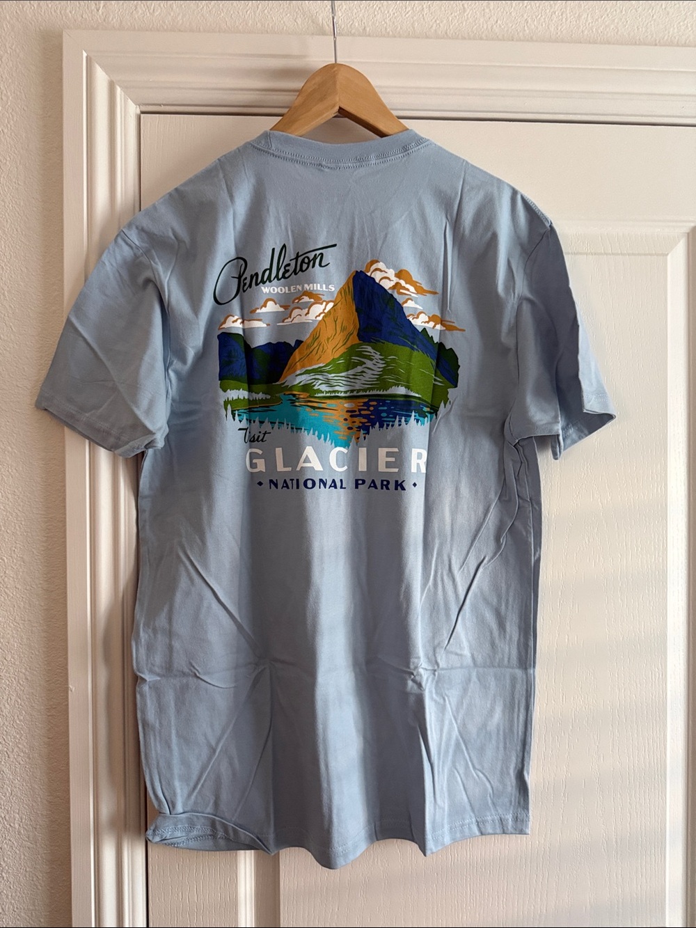 Pendleton Light Blue Glacier National Park Graphic Tee